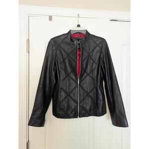 Mossimo Black Women's Leather Jacket. Size Small. Very Good Condition